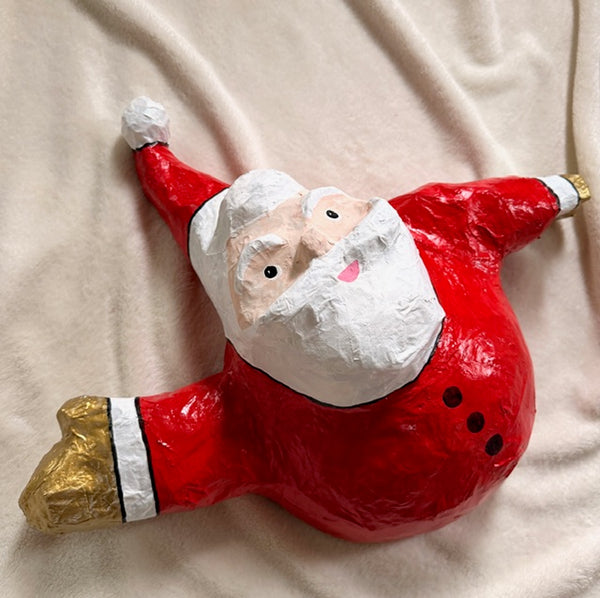 Paper Mache Jolly Santa, Two