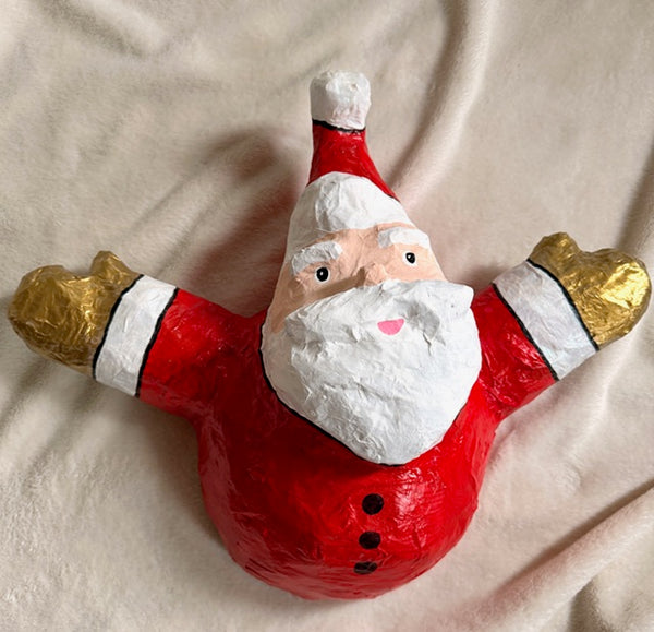 Paper Mache Jolly Santa, Three