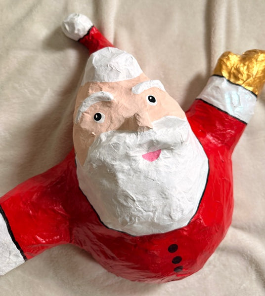 Paper Mache Jolly Santa, Five